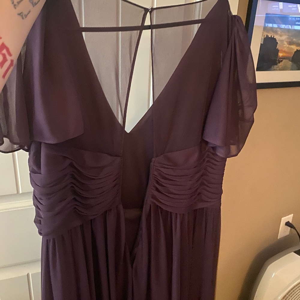 Plum long dress from David’s bridal. Size 18